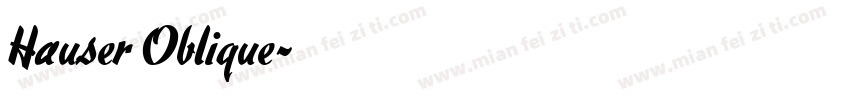 Hauser Oblique字体转换